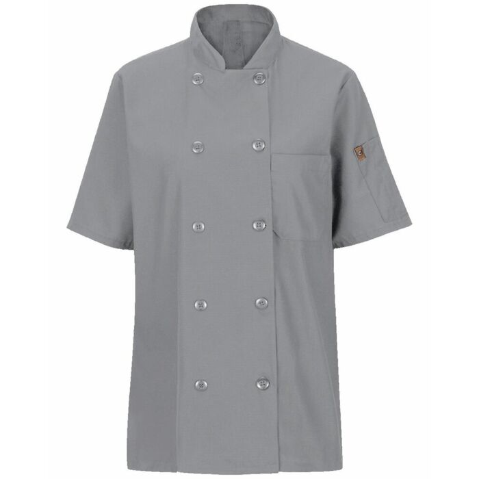 Women's Mimix™ Short Sleeve Chef Coat with OilBlok Thumbnail