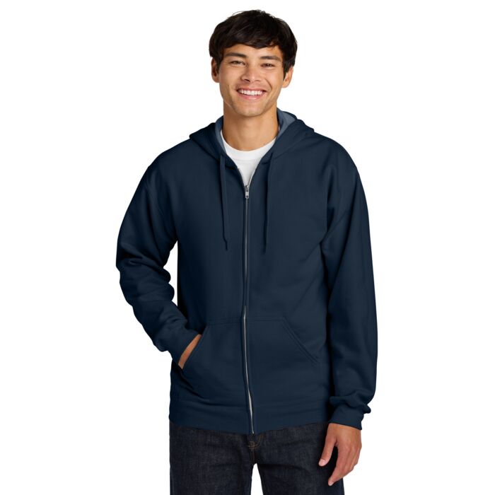 Softstyle ® Midweight Fleece Full Zip Hooded Sweatshirt Thumbnail