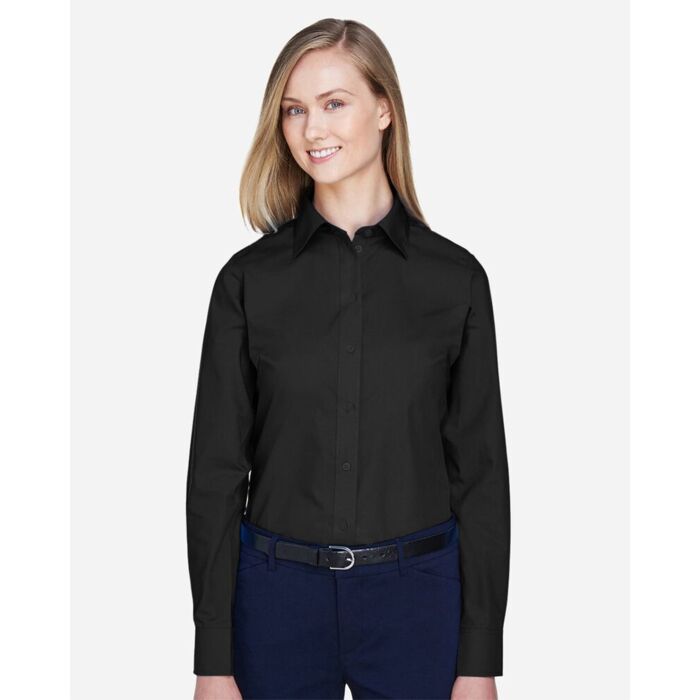 Women's Crown Collection® Broadcloth Woven Dress Shirt Thumbnail