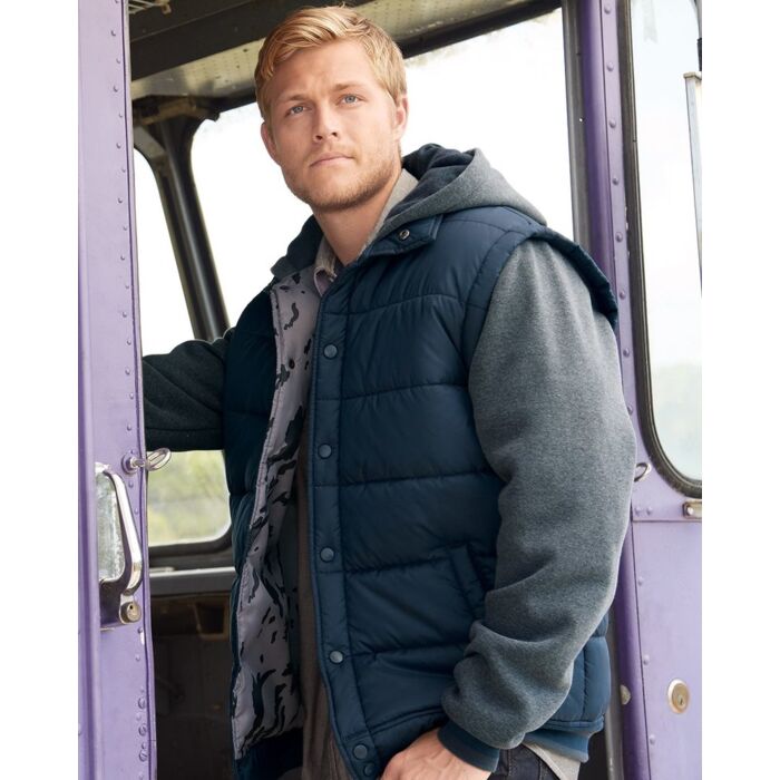 Men's Nylon Vest with Fleece Sleeves Thumbnail