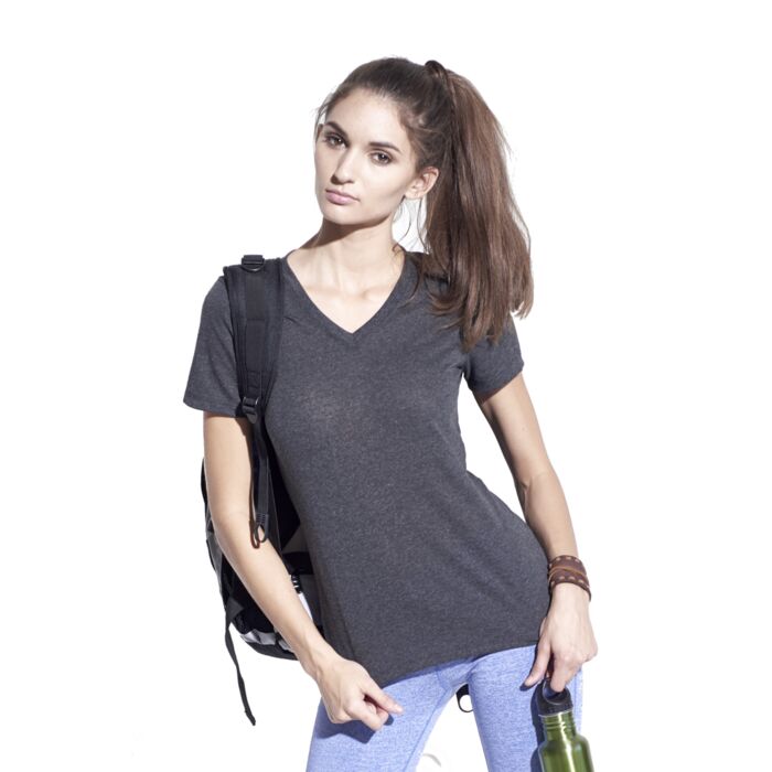 AA202 Women's Short Sleeve V-Neck Tee Thumbnail
