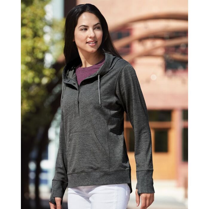 Women’s Omega Stretch Snap-Placket Hooded Sweatshirt Thumbnail