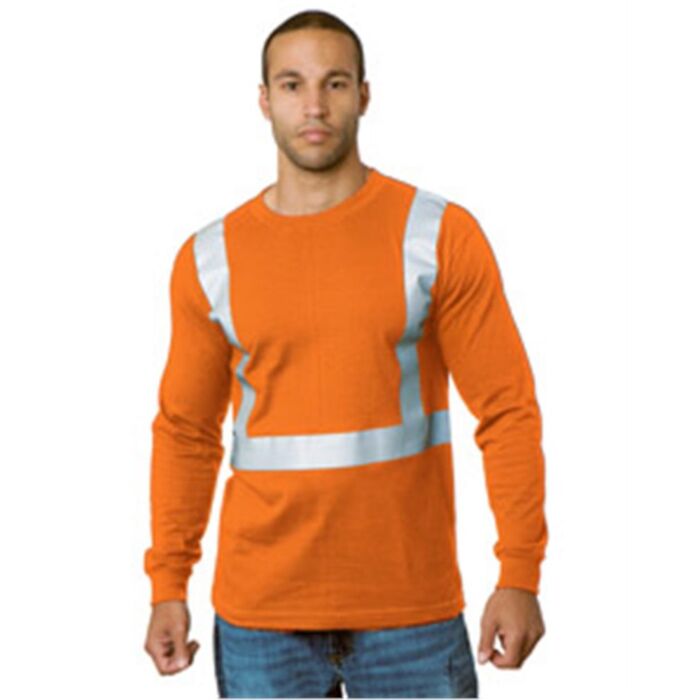 Men's USA-Made 50/50 Hi-Visibility Long Sleeve T-Shirt Thumbnail