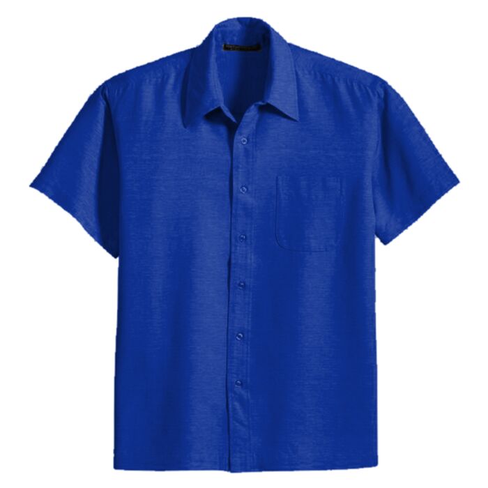 Men's S/S Superblend Poplin Shirt with Bone Buttons Thumbnail